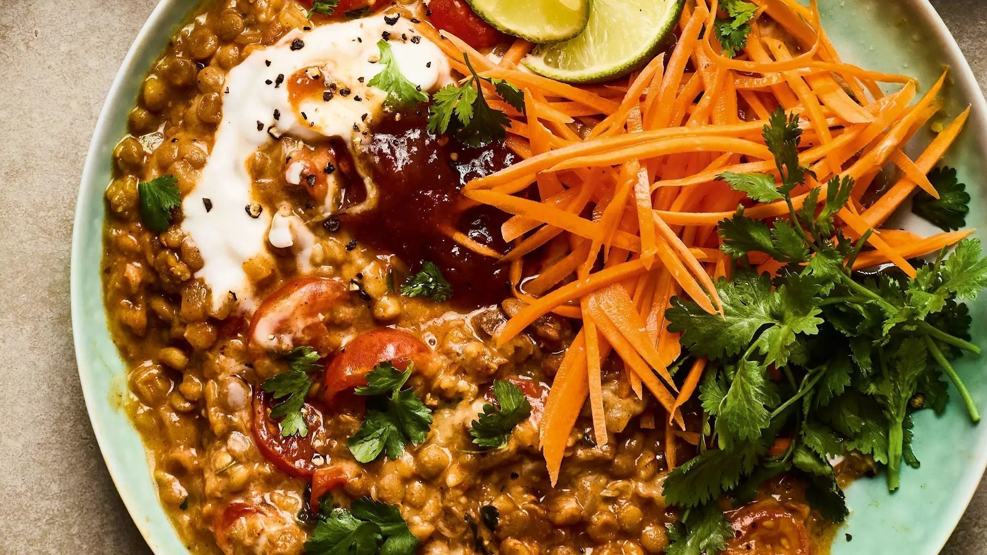 Quick Tomato, Coconut & Coriander Dal Recipe