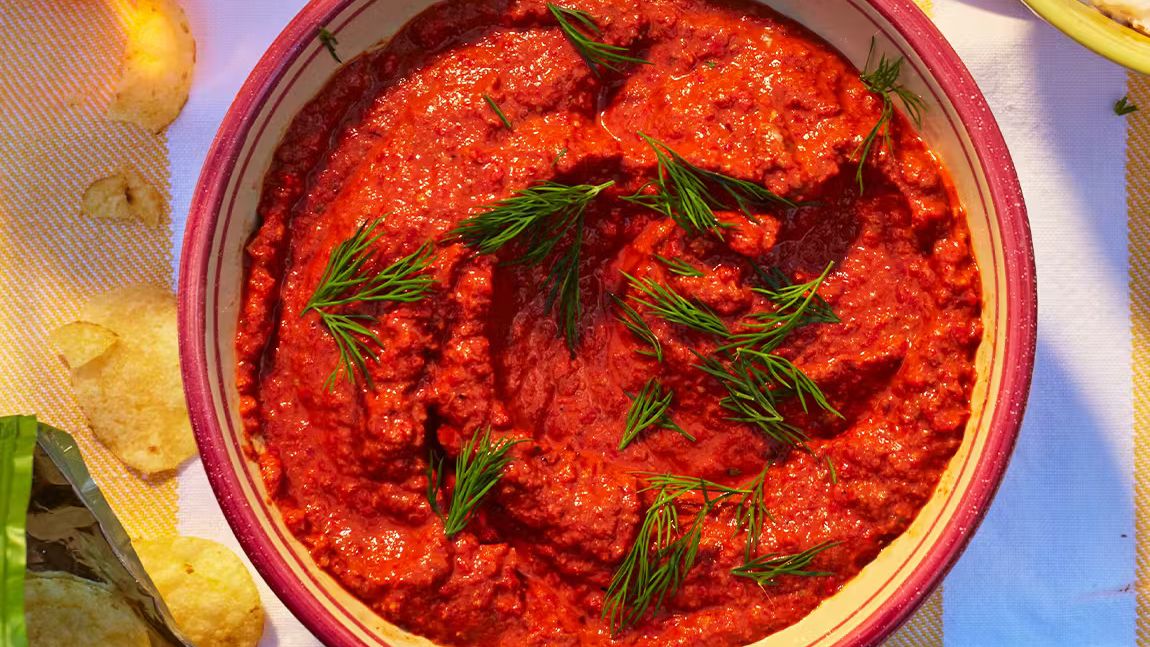 Smoky Roasted Red Pepper & Walnut Dip
