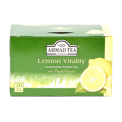 Ahmad Tea Lemon Fruit Pieces Green Tea Bags (40g) (20 bags) | {{ collection.title }}