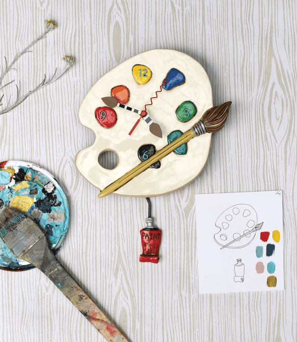 Allen Designs Art Time Painting Palette Wall Clock | {{ collection.title }}