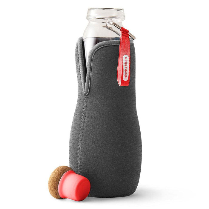 Black+Blum Glass Charcoal Filter Water Bottle 650ml - Red | {{ collection.title }}