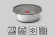 Black+Blum Steel Food Bowl Grey/Red - Assorted | {{ collection.title }}