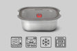 Black+Blum Steel Food Box Grey/Red - Assorted | {{ collection.title }}