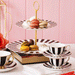 Bombay Duck Monte Carlo Two Tier Cake Stand Black/White | {{ collection.title }}