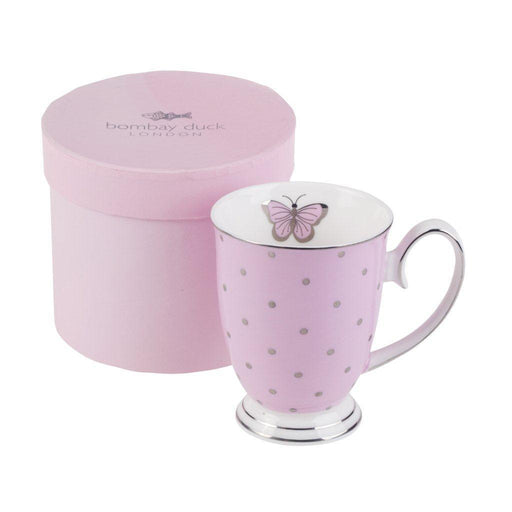 Bombay Duck Tea Rose Pink Miss Darcy Butterfly Boxed Mug | {{ collection.title }}