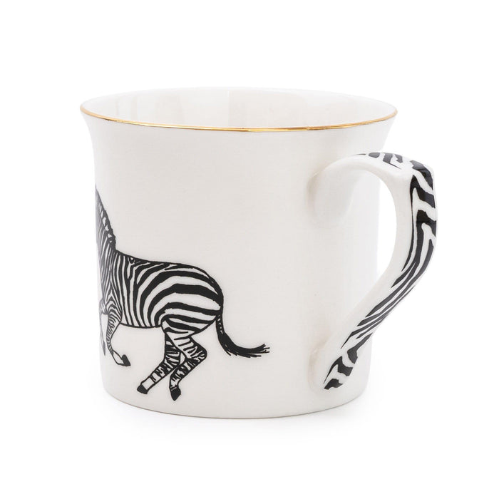 Candlelight Zebra Mug with Gold Rim | {{ collection.title }}