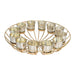 Culinary Concepts Circular Gold Wire Candle Stand with 12 Glass Tea Light Holders | {{ collection.title }}