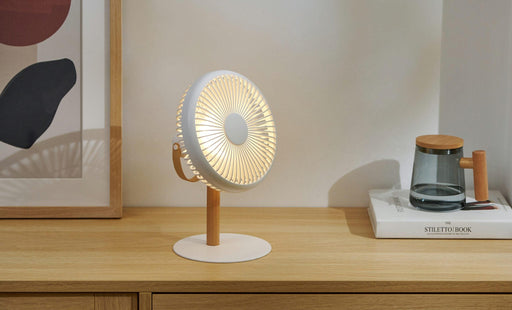 Gingko Beyond Portable & Detachable Desk Fan/ Light - Cream White | {{ collection.title }}