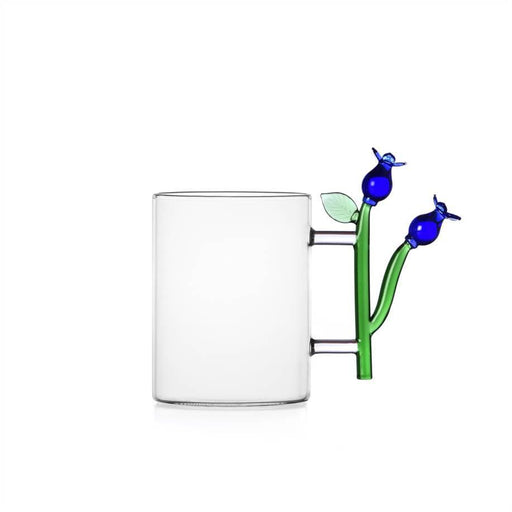 Ichendorf Milano Blue Flower Glass Mug (450ml) | {{ collection.title }}