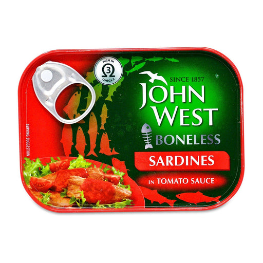 John West Boneless Sardines in Tomato Sauce (95g) | {{ collection.title }}