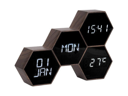 Karlsson Alarm Clock Six In The Mix - Dark wood | {{ collection.title }}