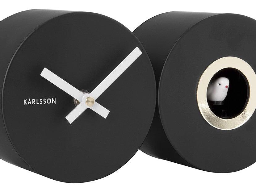 Karlsson Duo Cuckoo Wall Clock - Black | {{ collection.title }}