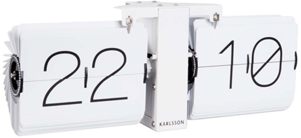 Karlsson No Case Flip Clock - White | {{ collection.title }}