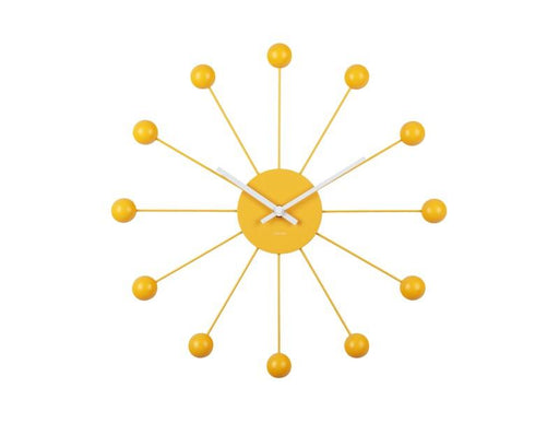Karlsson Wall Clock Funky Spider - Bright Yellow | {{ collection.title }}