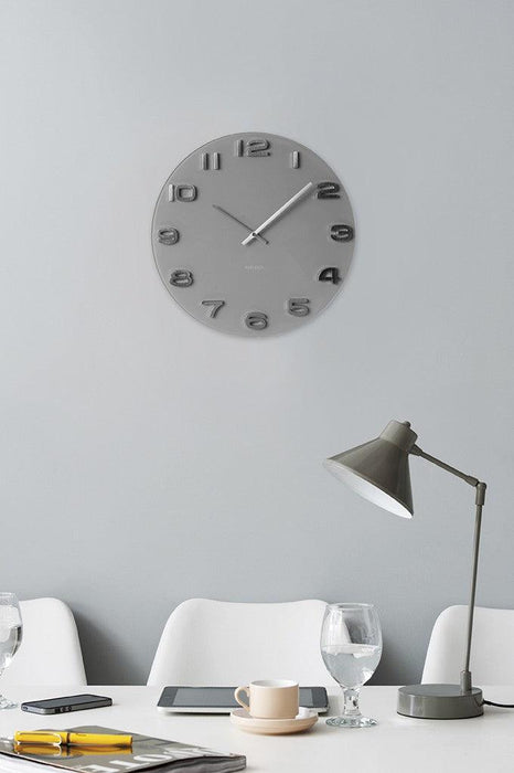 Karlsson Wall Clock Vintage Round - Grey | {{ collection.title }}