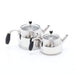 Korkmaz Flora - Black/Chrome Midi Teapot Set | {{ collection.title }}