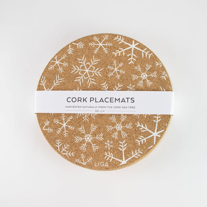 Liga Cork Coaster - Snowflake (Set of 4) | {{ collection.title }}