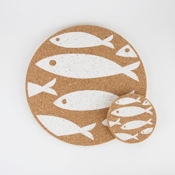 Liga Cork Placemats - White Fish | {{ collection.title }}