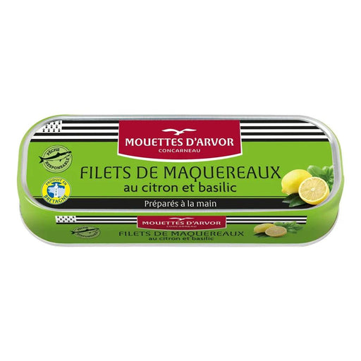 Mouettes D'arvor - Filets De Maquereaux Au Citron Et Basilic (176g) | {{ collection.title }}