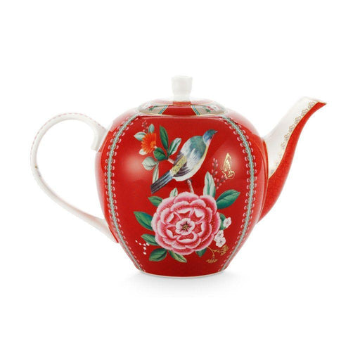 Pip Studio - Small Blushing Birds Large Red TeaPot | {{ collection.title }}