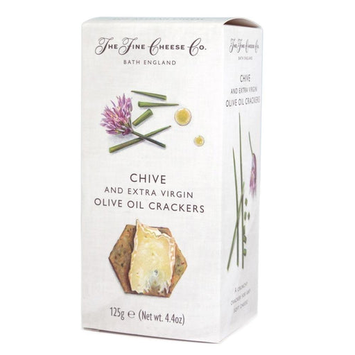 The Fine Cheese Co. Chive & Extra Virgin Olive Oil Crackers (125g) | {{ collection.title }}