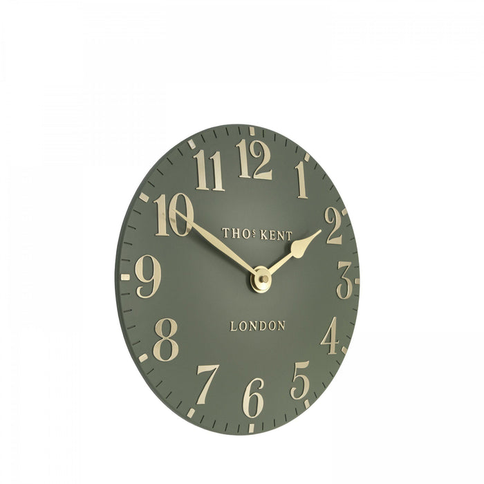 Thomas Kent Arabic Wall Clock - Lichen Green - 30cm | {{ collection.title }}