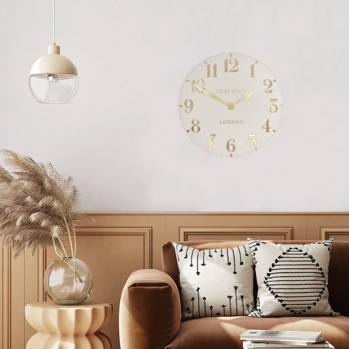 Thomas Kent Arabic Wall Clock - Oatmeal - 30cm | {{ collection.title }}