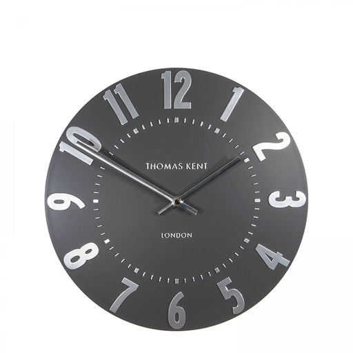 Thomas Kent Mulberry Wall Clock - Graphite Silver - 30cm | {{ collection.title }}