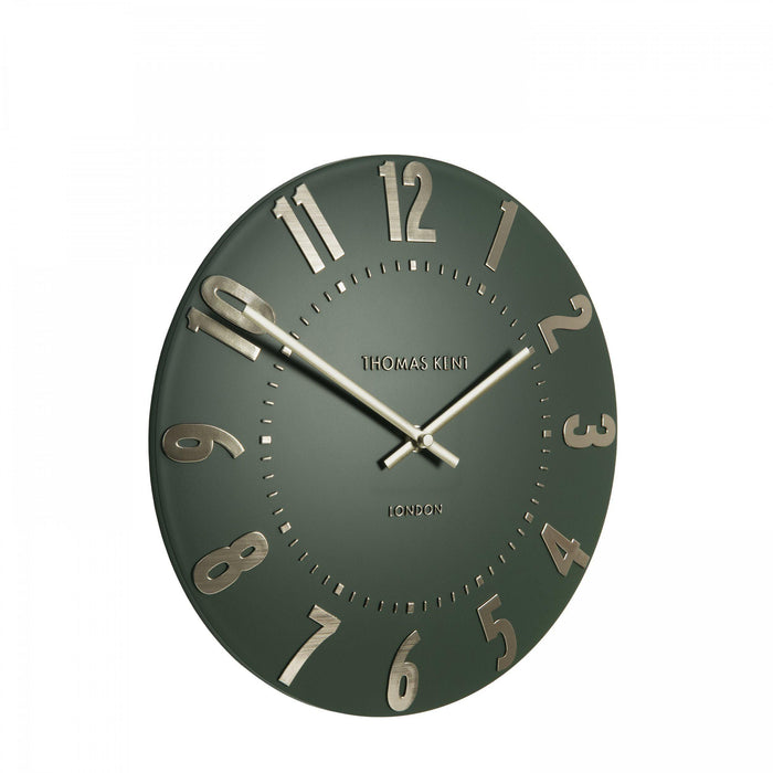 Thomas Kent Mulberry Wall Clock - Olive Green - 30cm | {{ collection.title }}