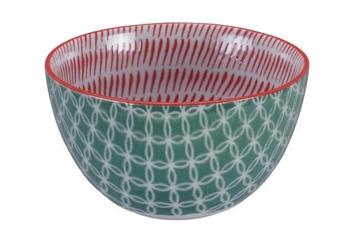 Tokyo Design Studio - Mixed Bowls Tochiri Red/Net Green 12. 7x7 cmh 500ml | {{ collection.title }}