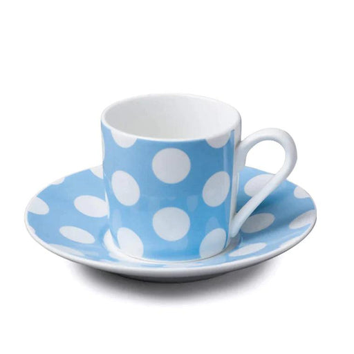 WM Bartleet & Sons - Spotty Espresso Cup & Saucer - Blue | {{ collection.title }}