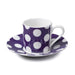 WM Bartleet & Sons - Spotty Espresso Cup & Saucer - Purple | {{ collection.title }}