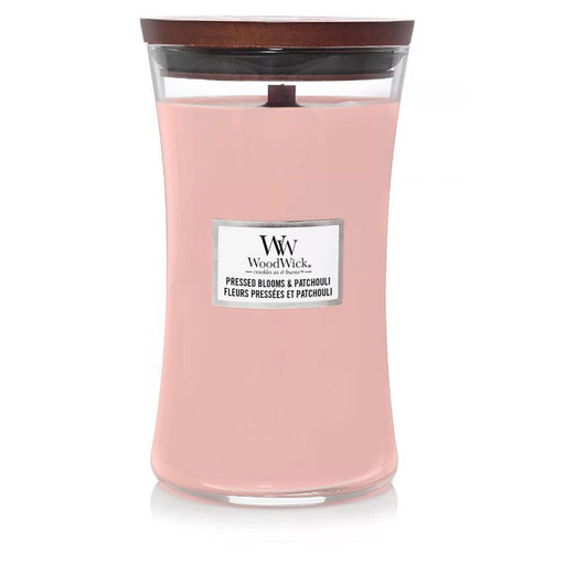 WoodWick Large Hourglass Pressed Blooms & Patchouli Scented Candle | {{ collection.title }}