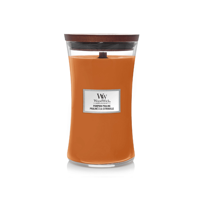 WoodWick Large Hourglass Pumpkin Praline Scented Candle | {{ collection.title }}