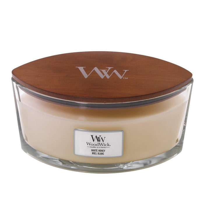 WoodWick White Honey Ellipse Scented Candle | {{ collection.title }}