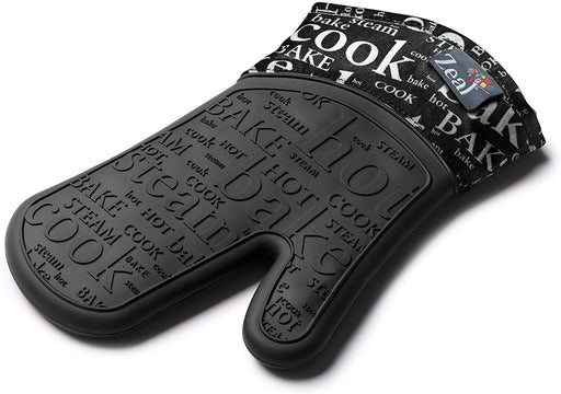 Zeal Silicone Black/Script Single Oven Glove | {{ collection.title }}