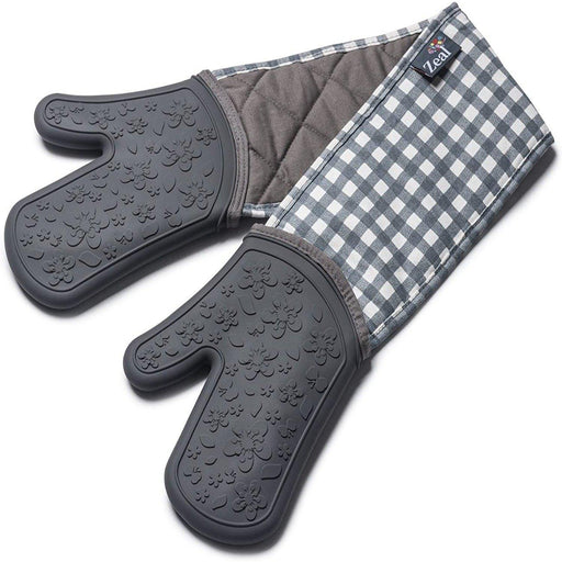 Zeal Silicone Lime Dark Grey/Gingham Oven Glove | {{ collection.title }}