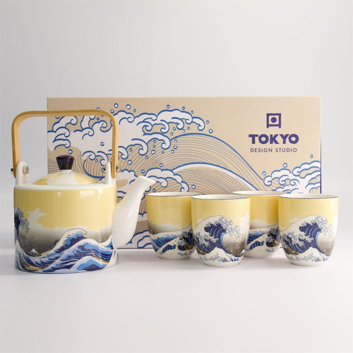 Tokyo Design Studio Kawaii Hokusai Tea Set with Teapot (800ml) | {{ collection.title }}
