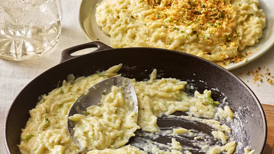 The Ultimate Weeknight Hack: Creamy Broccoli, Cauliflower & Cheese 'Orzotto'