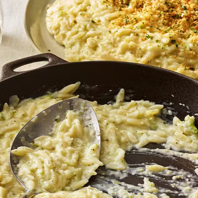 The Ultimate Weeknight Hack: Creamy Broccoli, Cauliflower & Cheese 'Orzotto'