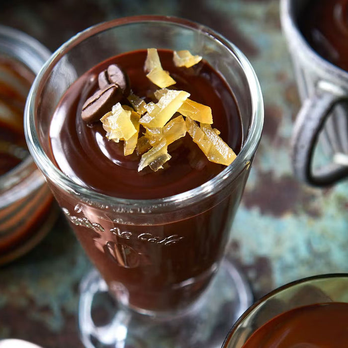 Decadent Chocolate, Coffee and Ginger Ganache Pots