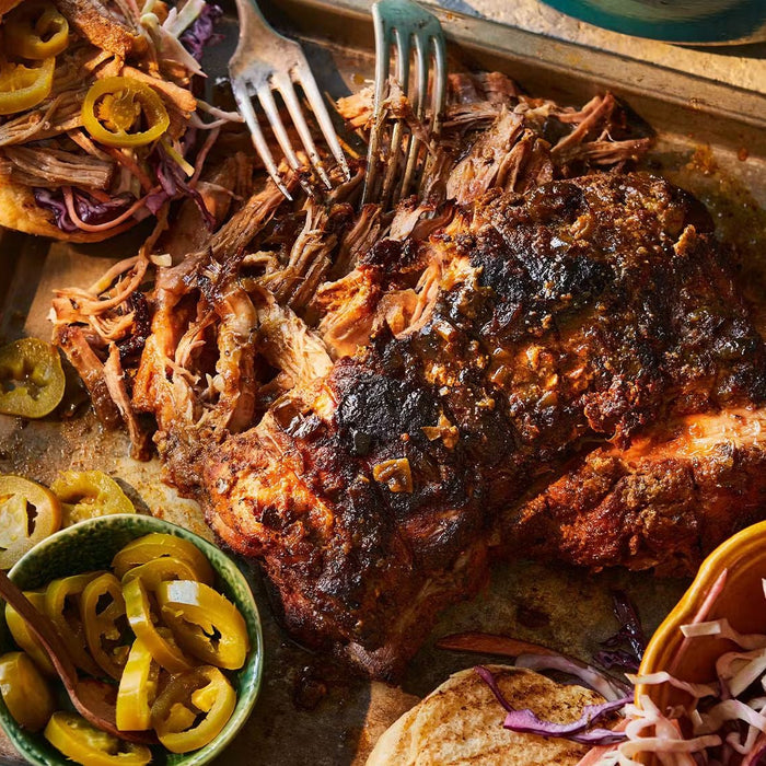 Jalapeño Honey Pulled Pork with Zesty Lime Slaw