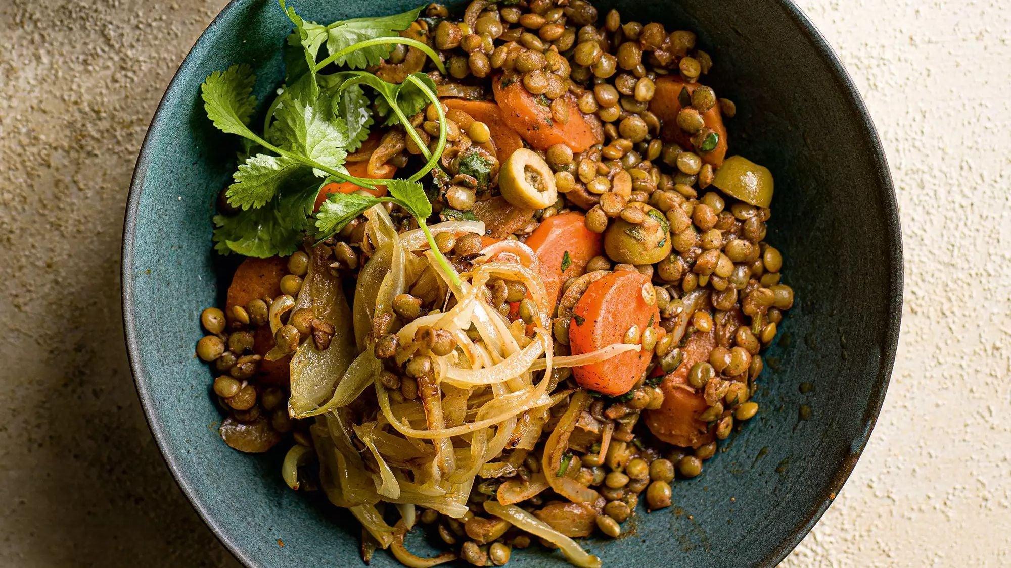 Lebanese Seven-Spiced Lentil & Olive Stew: A Hug in a Bowl - LemonSalt