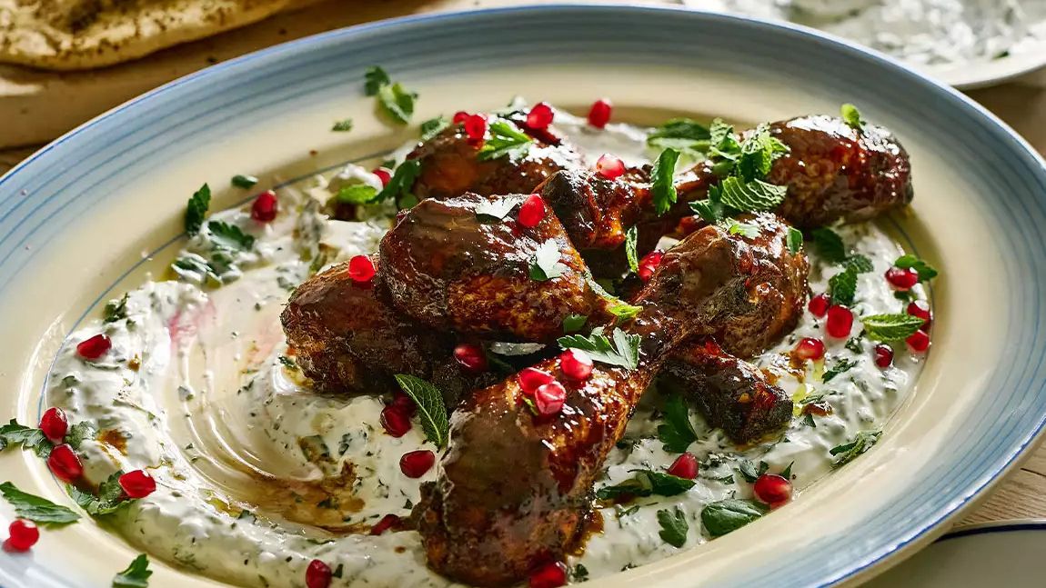 Pomegranate & Honey Chicken Drumsticks Recipe