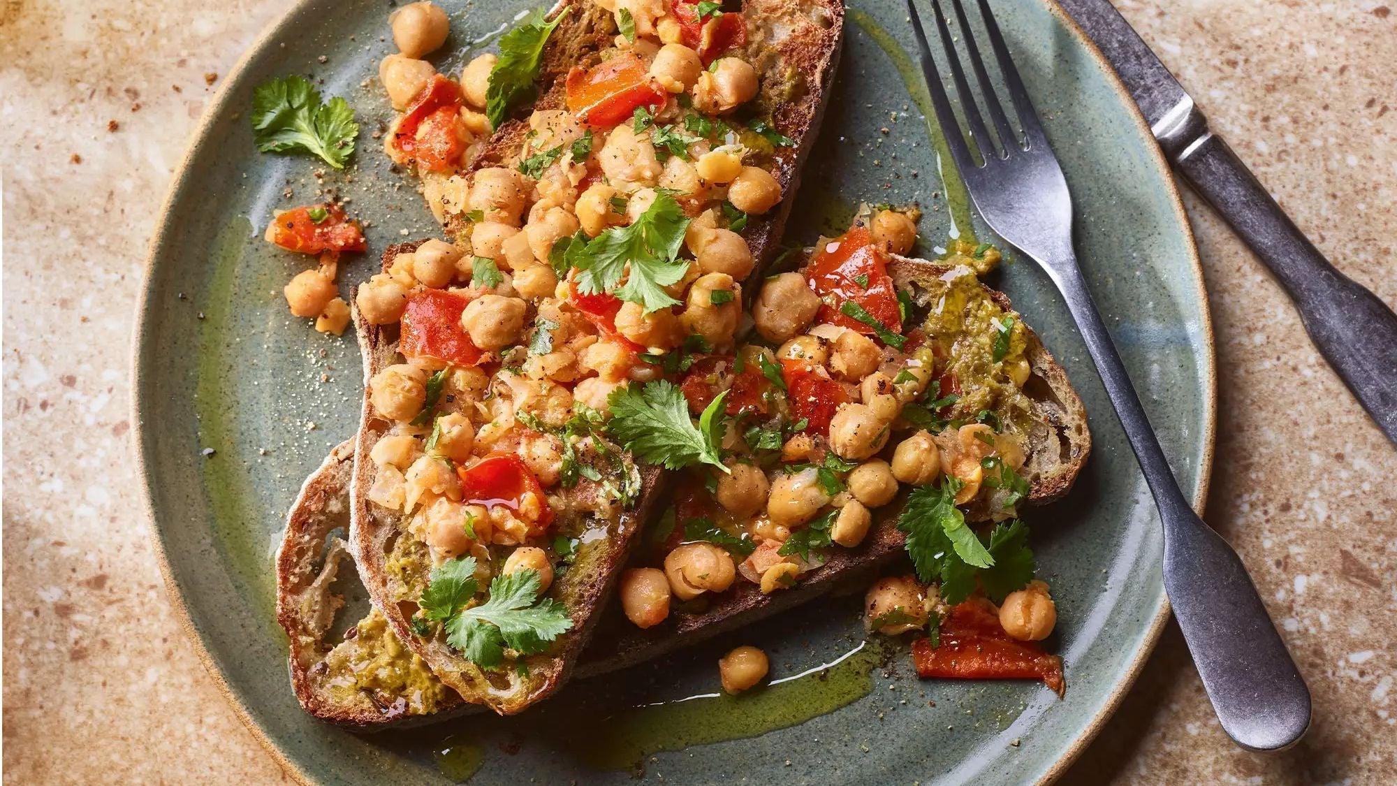 Smashed Chickpea & Green Harissa Toasts Recipe: A Bold, Healthy Twist on Beans on Toast - LemonSalt