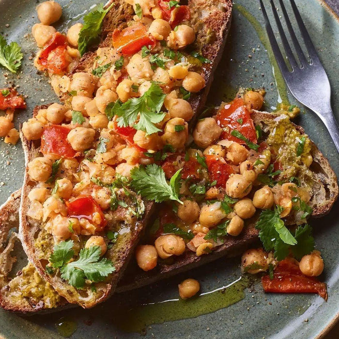 Smashed Chickpea & Green Harissa Toasts Recipe: A Bold, Healthy Twist on Beans on Toast - LemonSalt