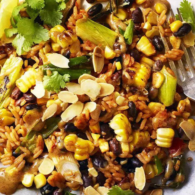 Smoky, Zesty & Packed with Crunch: The Charred Corn & Almond Rice Salad Recipe You’ll Make All Summer - LemonSalt