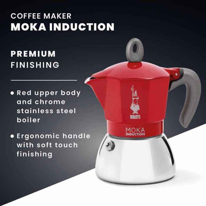 Bialetti Moka Induction - Red (6 Cup)
