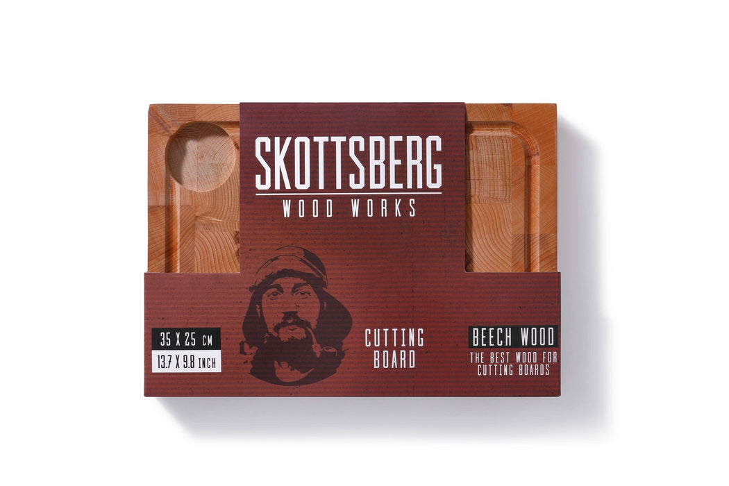 Skottsberg Beech end grain wood chopping board (35x25x3.5cm)