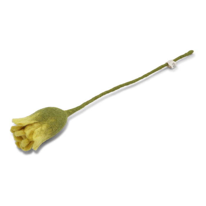 Gry & Sif Felted Wool Florals Tulip - Light Yellow (30cm)